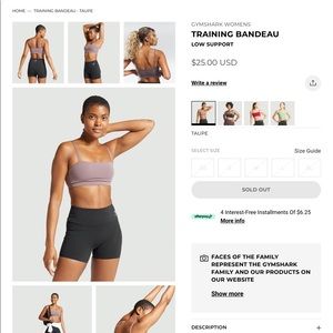 NOT SELLING! ISO GYMSHARK TRAINING BANDEAU TOP